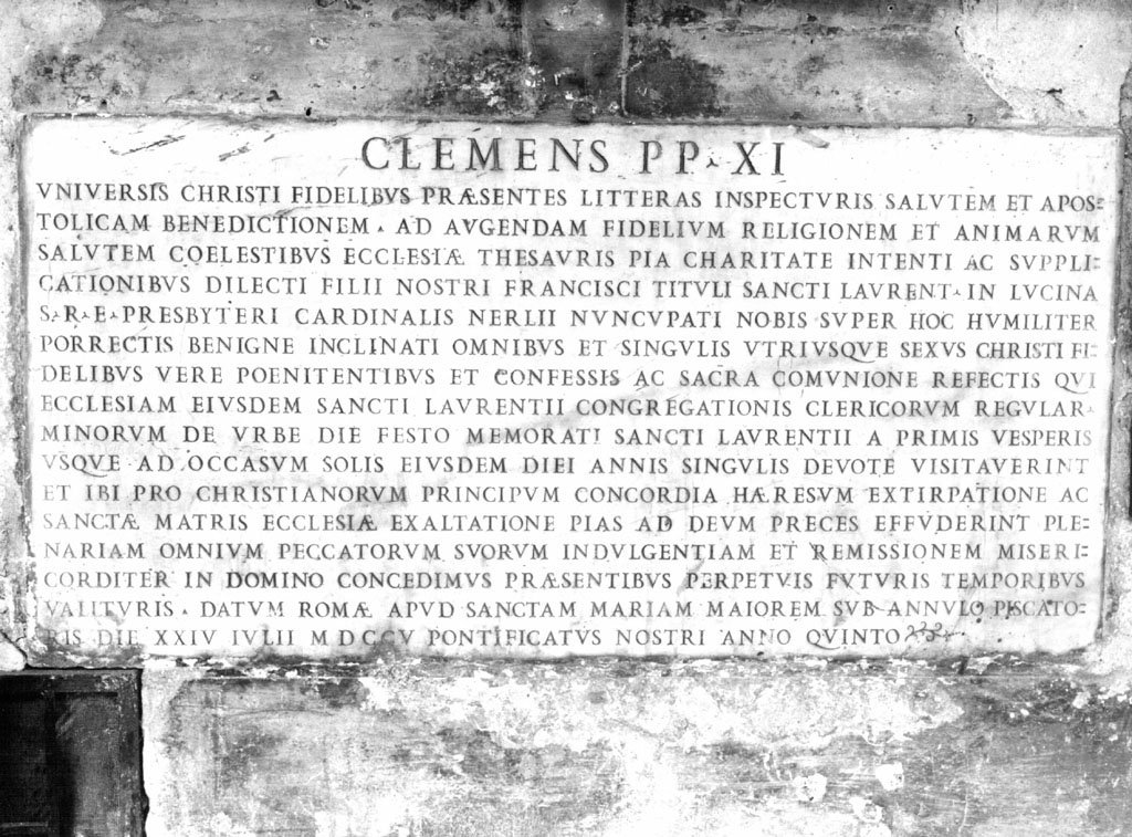 lapide - ambito romano (sec. XVIII)